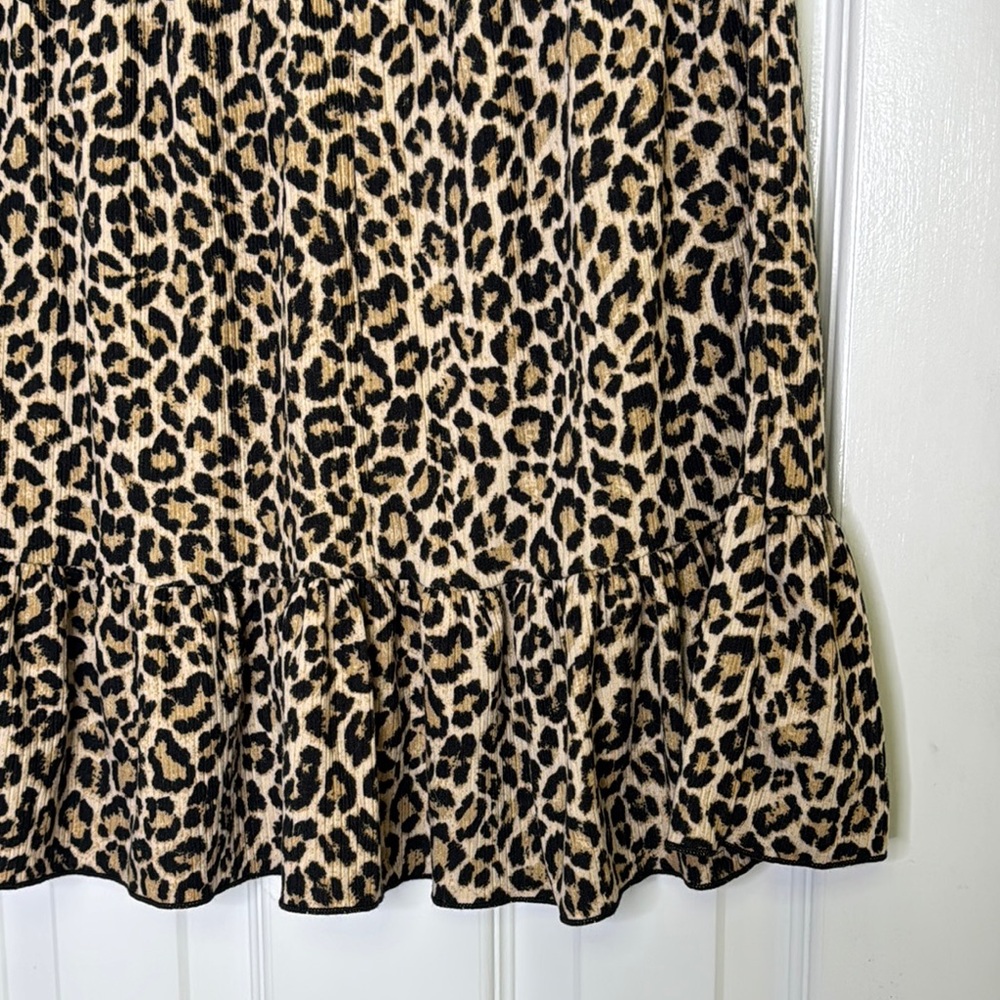 MTS Leopard Mini Skirt with Ruffled Style - Picture 6 of 7